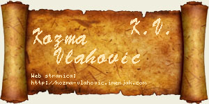 Kozma Vlahović vizit kartica